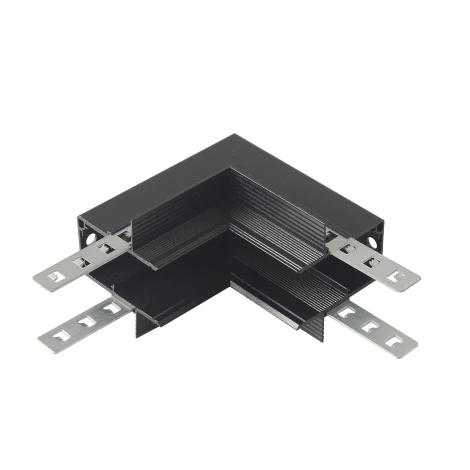 Внутренний соединитель угловой для встраиваемого магнитного шинопровода для ГКЛ12,5 мм Crystal Lux Space CLT 0.223 13 BL