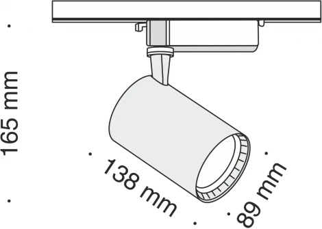Трековый светильник Vuoro Unity 3000K 15Вт LED (однофазный) Maytoni Technical TR003-1-17W3K-W (220V)