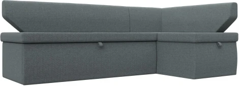 Диван кухонный угловой Омура правый угол (Серый/Рогожка) Лига Диванов арт.125898