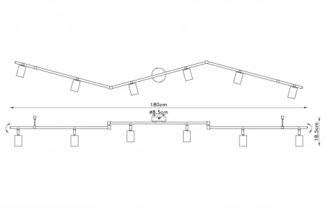 Спот на штанге Martha 54008-6 Globo (220V)