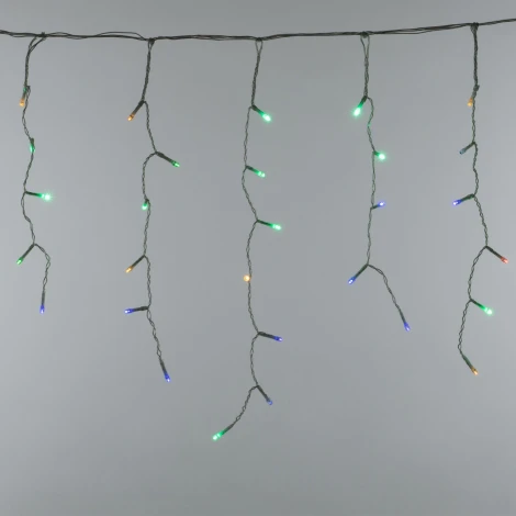 Бахрома светодиодная с эффектом мерцания, 10м. соединяемая, 480 светодиодов, разноцветный свет Uniel ULD-B10005-480/TTK MULTI IP44