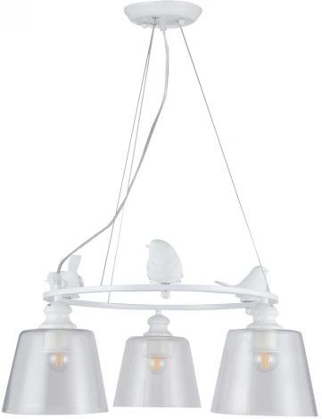 Подвесная люстра Arte Lamp Passero A4289LM-3WH (220V, на тросе, птички)