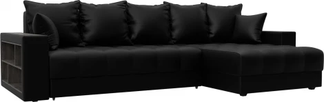 Диван угловой с декором и полкой Лига-050 НПБ Лига Диванов (Экокожа) арт.128605