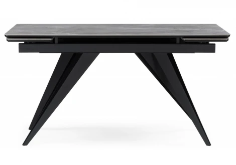 Кухонный стол Notta Дарвин 160(220)х89 серый мрамор larka grey / черный