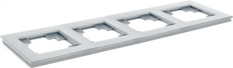 Рамка на 4 поста (серебро) Stekker Катрин 39534