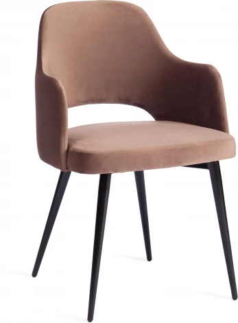 Обеденный стул Tetchair VALKYRIA (Ткань,Металл/Коричневый,Черный )