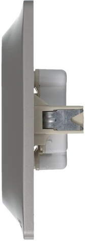 Розетка встраиваемая двойная без заземления (платина) Systeme Electric Glossa GSL001220