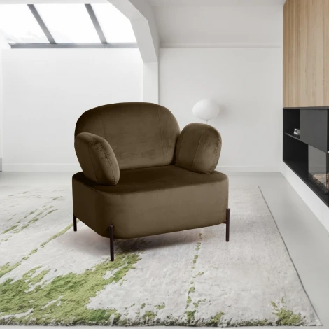 Кресло Top Concept Dandy, бархат matte 65 коричневый