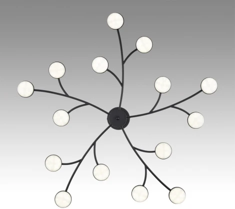 Потолочная люстра на штанге Lumion Torina 8117/15 черный, металл LED GX53 15*7W 220V