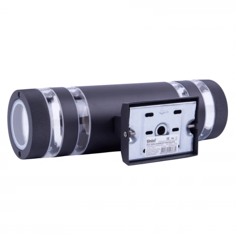 Настенный светильник уличный Е27 черный Uniel UUL-S20A 2x60W/E27 IP65 BLACK