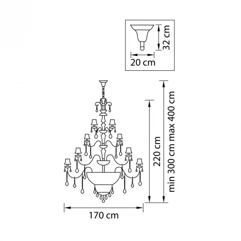 Подвесная большая люстра Osgona Nativo 715577 (220V)