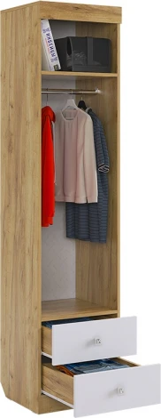 Форсаж Шкаф комбинированный (с ящ. 1-створчатый), цвет дуб крафт золотой/белый Mebelson (арт.MKF-02.2725)