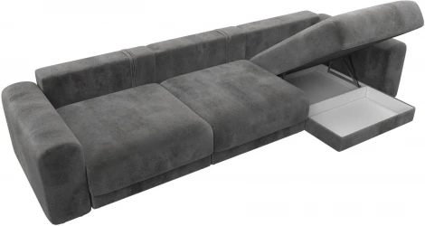 Диван угловой Лига-056 НПБ Лонг угол универсальный Лига Диванов (Велюр) арт.129166