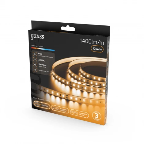 Светодиодная лента 24В 5м Gauss 23637432010