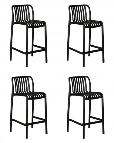 Набор 4 шт Стул полубарный DOBRIN CHLOE (черный)