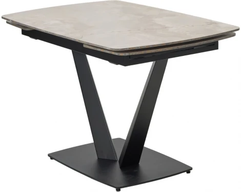 Стол ALATRI 120 GLOSS AMBER JADE SOLID CERAMIC / BLACK, ®DISAUR