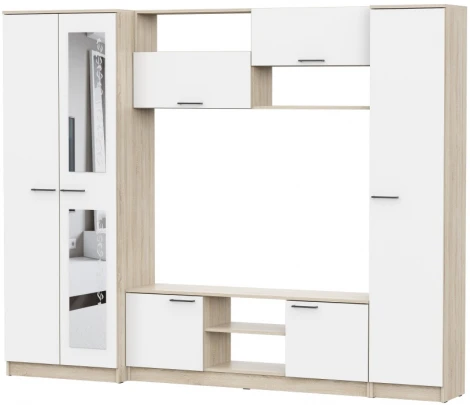 Готовая гостиная Woodville Lucius дуб сонома / белый 499612