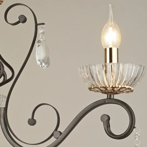 Подвесная люстра Reluce 04456-0.4-03 (220V, подвески, на цепи, подсвечник, свеча)