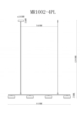 Подвесной светильник MyFar Milla MR1002-4PL (LED, 220V)