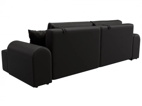 Диван прямой Лига-080 (ДСП/Пластик/Экокожа/Коричневый) Лига Диванов 131121