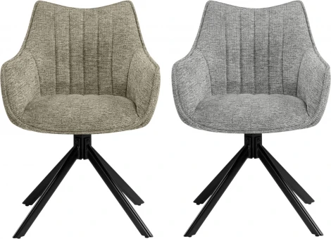 Стул на металлокаркасе Woodville Denever beige / black арт.15837