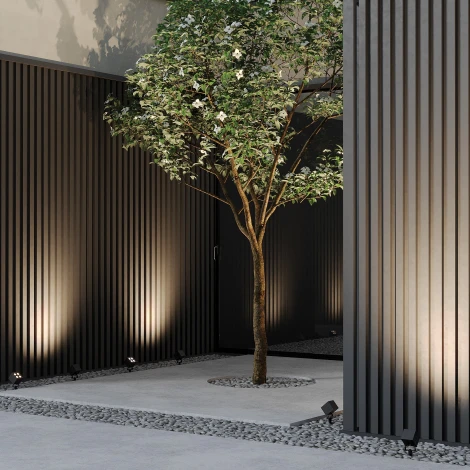 Грунтовый светильник Maytoni Ares O309FL-L8B3K (LED, 220V, IP65)