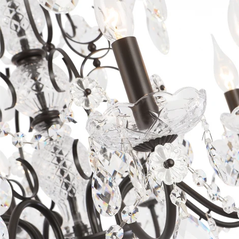 Подвесная люстра Crystal Lux ODELIS SP8 BROWN (220V, подвески, на цепи, подсвечник, свеча)