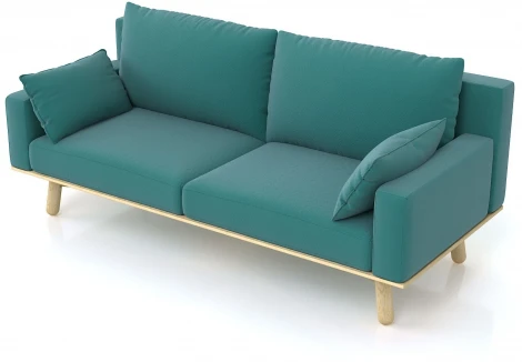 Диван Arsko прямой Колин сосна велюр голубой