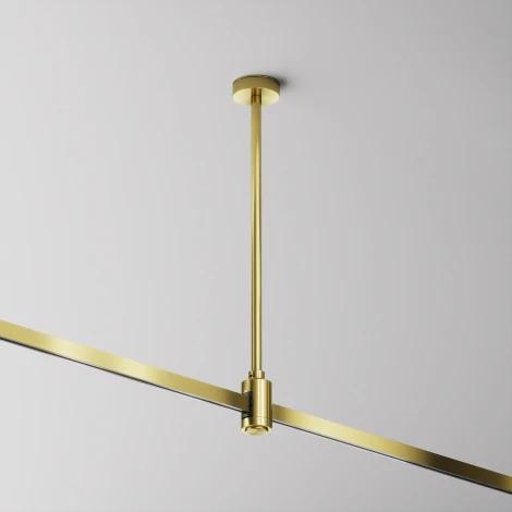 Крепление потолочное Medium одинарное 300мм Flarity латунь Maytoni Accessories for tracks Flarity TRA158С-S1-BS (24V)