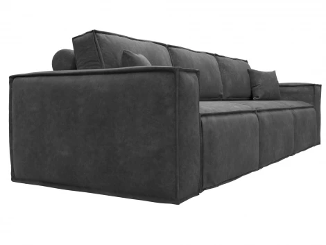 Диван прямой Лига-081 НПБ Лонг (ДСП/Пластик/Велюр/Темно-серый) Лига Диванов 130138