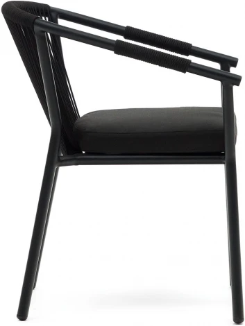 Xelida Садовый стул из алюминия и черного шнура La Forma (ex Julia Grup) арт.157315