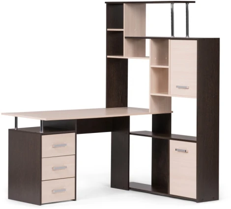 Компьютерный стол Woodville КС-15 венге / дуб молочный правый 295292