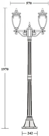 Наземный фонарь Oasis Light VERONA 86208A/02 R