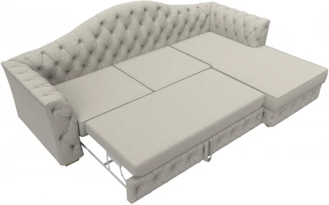 Диван угловой Артис правый угол (Бежевый/Рогожка) Лига Диванов арт.122769