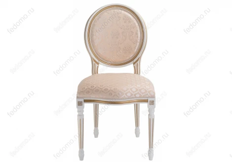 Стул Woodville Данте молочный с золотой патиной 406092