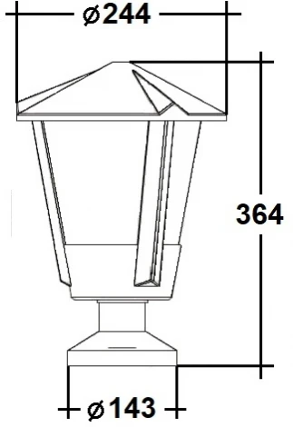 Наземный фонарь IP54 Oasis Light SEUL 1254S Bl (220V, фонарь)