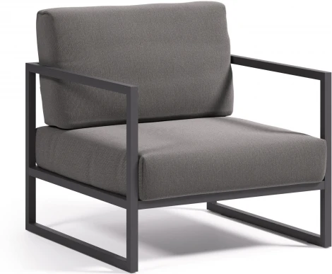 Comova Уличное кресло темно-серое с черным алюминиевым каркасом La Forma (ex Julia Grup) арт.145928