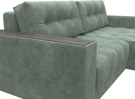 Диван угловой с декором Лига-049 НПБ Лига Диванов (Велюр) арт.128463