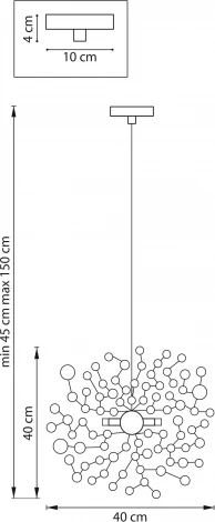Подвесной светильник Lightstar Extra L1P721134 (220V, на проводе, листья, ветки)