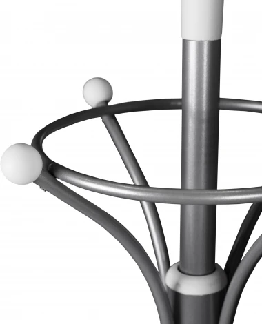 Вешалка напольная Д 2 металлик/ белый Mebelik арт.008997