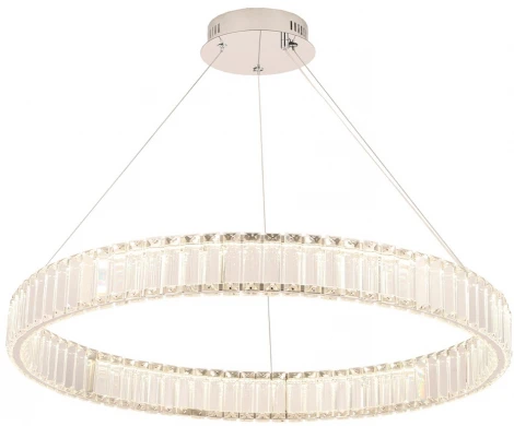Подвесной светильник Crystal Lux MUSIKA SP70W LED CHROME (220V, на тросе, кольцо)