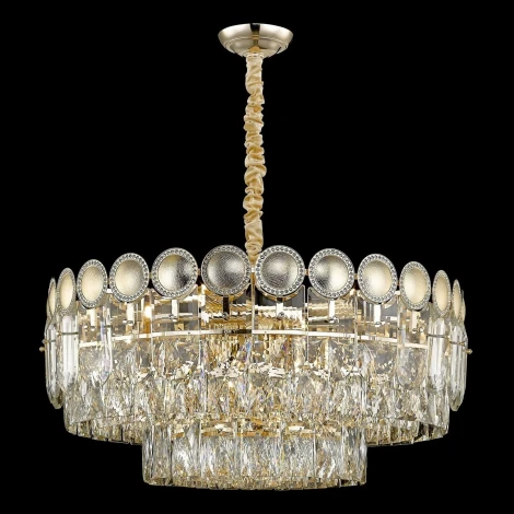 Подвесная люстра Wertmark Clementia WE116.18.303 (220V, хрусталь, на цепи, круглые)