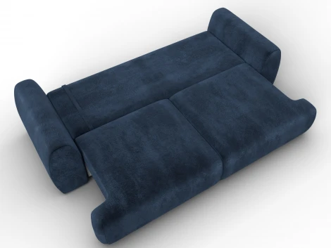 Диван прямой Лига-115 НПБ (ДСП,Фанера,Велюр/Синий) Лига Диванов 136932
