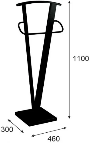 Вешалка костюмная ГАЛАНТ 344 чёрный Mebelik арт.005582