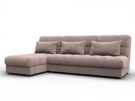 Диван угловой Лига-116 НПБ угол левый (ДСП,ЛДСП,Велюр/Бежевый) Лига Диванов 136947L