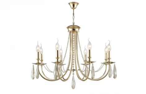 Подвесная люстра Crystal Lux Victoria SP8 GOLD/AMBER