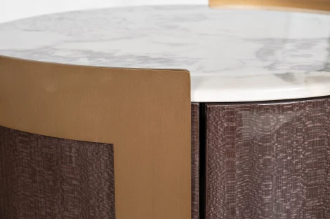 Тумба прикроватная Garda Decor 58DB-NS20001 (Золото/Белый мрамор)