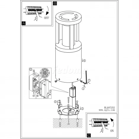 Наземный светильник Eglo Gisola 97252