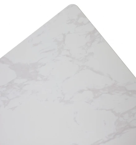 Стол ТИК ТАК 90 цвет Белый мрамор MATTE, керамика / Черный каркас M-City 64650