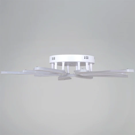 Потолочная люстра светодиодная на штанге с пультом с регулировкой цветовой температуры, яркости и с ночным режимом Reluce 59090-0.3-05 WH